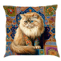 Axyaa Nordic Peacock Oil Painting Cushion Cover for Stylish Home Decor