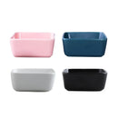 Axya Ceramic Small Square Bowls Dessert Sauce Dishes - Set of 4