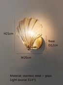 Glass Shell Wall Lamp Axyaa Brand E14 Bedside Lamps Indoor Decoration Fixtures
