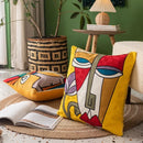 Axyaa Picasso Graffiti Art Painting Cushion Cover for Home Décor