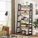 Axyaa Industrial 5-Tier Bookshelf: Modern Home Office Storage Organizer