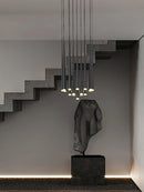Axyaa Conical Pendant Chandelier for Modern LED Staircase and Restaurant Lighting