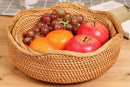 Axyaa Bamboo Woven Fruit Basket for Living Room and Kitchen Storage