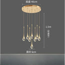 Axyaa Crystal Pendant Chandelier: Nordic Luxury Dimmable LED Fixture for Home Decoration