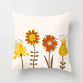 Axyaa Abstract Line Flower Print Pillowcase