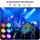 Axyaa 4PCS 36LEDs RGB Par Lights with Remote Control for Disco Wedding Party