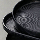 Axyaa Melamine Black Dinner Plate Set - Thick Sushi Pans, Imitation Porcelain Tray