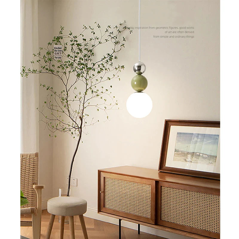 Axyaa Nordic Cream Style Bedside Pendant Light