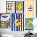 Axyaa Lemon Canvas Poster for Modern Home, Bar, Cafe Decor