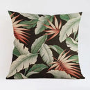 Axyaa Tropical Plant Leaves Cushion Cover for Home Decor