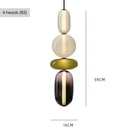 Axyaa Artistic Glass Lollipop Chandelier - Colorful Luxury Ceiling Fixture