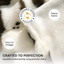 Axyaa Faux Fur Plush Blanket for Couch, Soft & Cozy Sofa Throw, Bedroom Living Room Décor