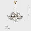 Axyaa Crystal Chandelier: Elegant Nordic French Style Lighting for Living Room Bedroom Study