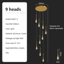 Axyaa Crystal Chandelier for Modern Duplex Living Room Attic Lighting