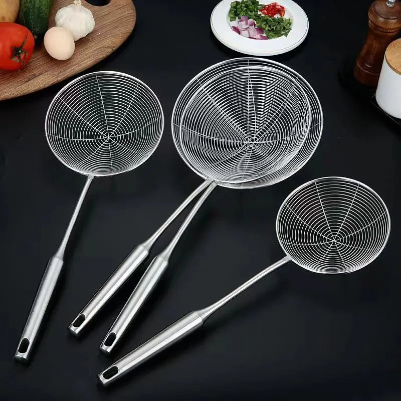 Axyaa Stainless Steel Mesh Colander Skimmer for Kitchen Strainer and Cooking