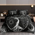 Axyaa Tree of Life Duvet Cover Set - Soft, Comfortable, Zipper Closure for Bedroom décor.