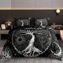 Axyaa Tree of Life Duvet Cover Set - Soft, Comfortable, Zipper Closure for Bedroom décor.