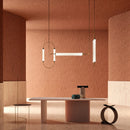 Axyaa Art Deco LED Chandelier in Gold, Black, and Chrome Finishes
