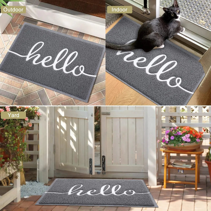Axyaa Garden Dirt Trapper Entryway Mat - Cute Letters Non-Slip Door Mat