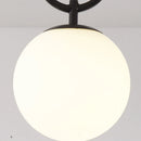 Axyaa Modern Glass Ceiling Lamp: Nordic Black Gold LED Lighting Fixtures for Bedroom & Hallway.