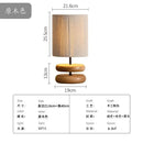 Axyaa Walnut Wood Bedside Table Lamp - Japanese Style Retro Solid Wood Designer