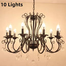 Axyaa Elegant Metal Chandelier with Crystal Pendants for Home Decor