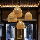 Axyaa Bamboo Wabi Sabi Pendant Light Elegance for Tea Room, Bedroom, Hotpot Restaurant