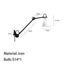 Axyaa Rotatable E14 Reading Wall Lamp in Black, Yellow, Chrome, White, Gray for Bedroom Lighting.