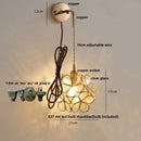 Axyaa Clear Glass LED Wall Lights - Modern Nordic Style Bedside Lamp