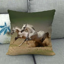 Axyaa Horse Print Cushion Covers: Animal Pillow Cases for Home Decoration