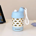 Axyaa Kawaii Cat Bow Thermos Bottle Straw 420ml - Insulated Thermal Mug Cute Boba Water Bottle