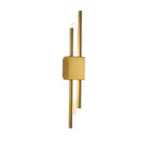 Axyaa Luxe Gold LED Tube Wall Sconce with Marble Accent