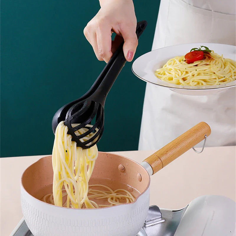 Axyaa 3-in-1 Kitchen Utensil Set: Pasta Clips, Food Tongs, Mixer