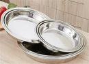 Axya Stainless Steel Charger Plates, Silver Serving Tray, Cake Plate