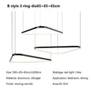 Axyaa Irregular Geometry Ring LED Chandelier Pendant Light for Living, Dining, and Bedroom