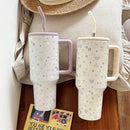Axyaa Stainless Steel Rabbit Ice Cup Tumbler Straw Bottle