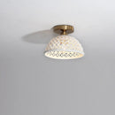 Axyaa Ceramic LED Ceiling Lights: Modern Hollow Design for Home Lighting