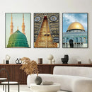 Al-Aqsa & Kaaba Door Canvas Print by Axyaa - Islamic Wall Art for Home Decor