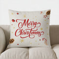 Snowman Sleigh Christmas Decorative Pillow Cover for Sofa Bedroom Car by Axyaa