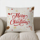Snowman Sleigh Christmas Decorative Pillow Cover for Sofa Bedroom Car by Axyaa