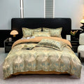 Axyaa High-Count Silky AB Jacquard European Four-Piece Bed Sheet