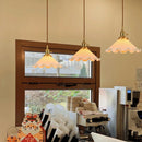Axyaa Glass LED Pendant Lamp: Nordic Modern Home Indoor Lighting, Copper Hanglamp