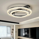 Axyaa Black Chandelier Round Ceiling Light Modern Elegant Pendant Lamp LED Lighting