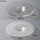 Axya Glass Dinner Plate Set Molecular Cuisine Creative Tableware