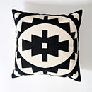 Axyaa Geometric Embroidery Cushion Cover 45x45cm Black Grey for Cozy Home Decor