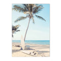 Axyaa Beach Vibes Canvas Poster: Starfish Shell Palm Tree Wall Art Print