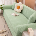 Axyaa Jacquard Fleece Sofa Cover - Universal Stretch, Anti-Scratch, All Seasons