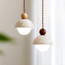 Axyaa Wabi Sabi LED Pendant Lamp Yellow Travertine Hanglamp for Home Decoration