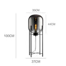 Axyaa Smoke Gray Glass Floor Lamp Industrial Style Nordic Creative Personality