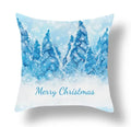 Axyaa Blue Ornament Pillowcase: Festive Home Decor Cushion Cover for Christmas & New Year